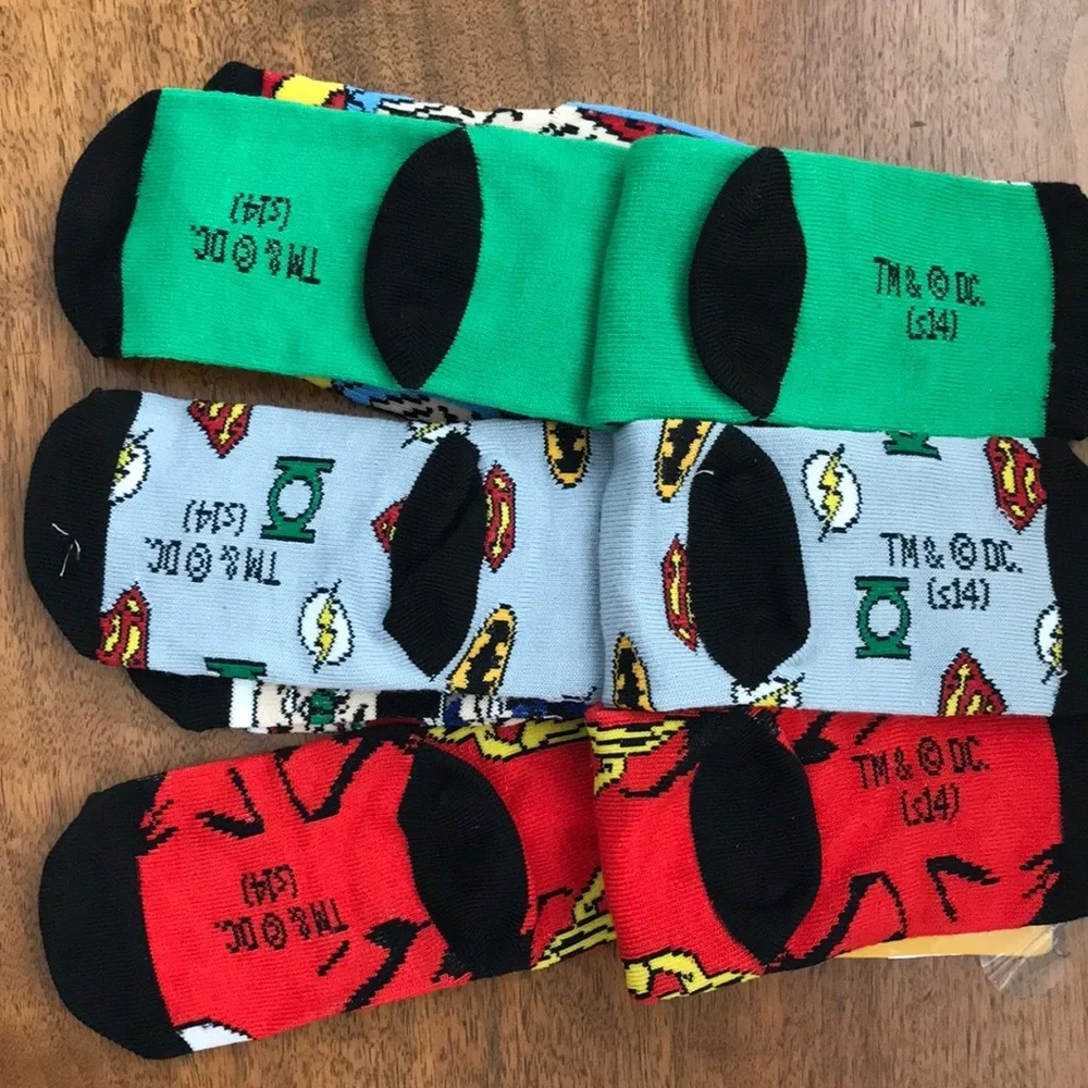 3/$12 Mixed Superhero Socks - 3 Count